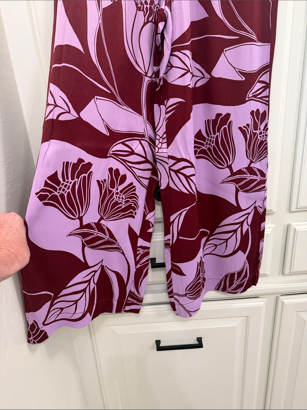Anthropologie Maeve Lavender and Burgundy pants - Picture 2 of 5